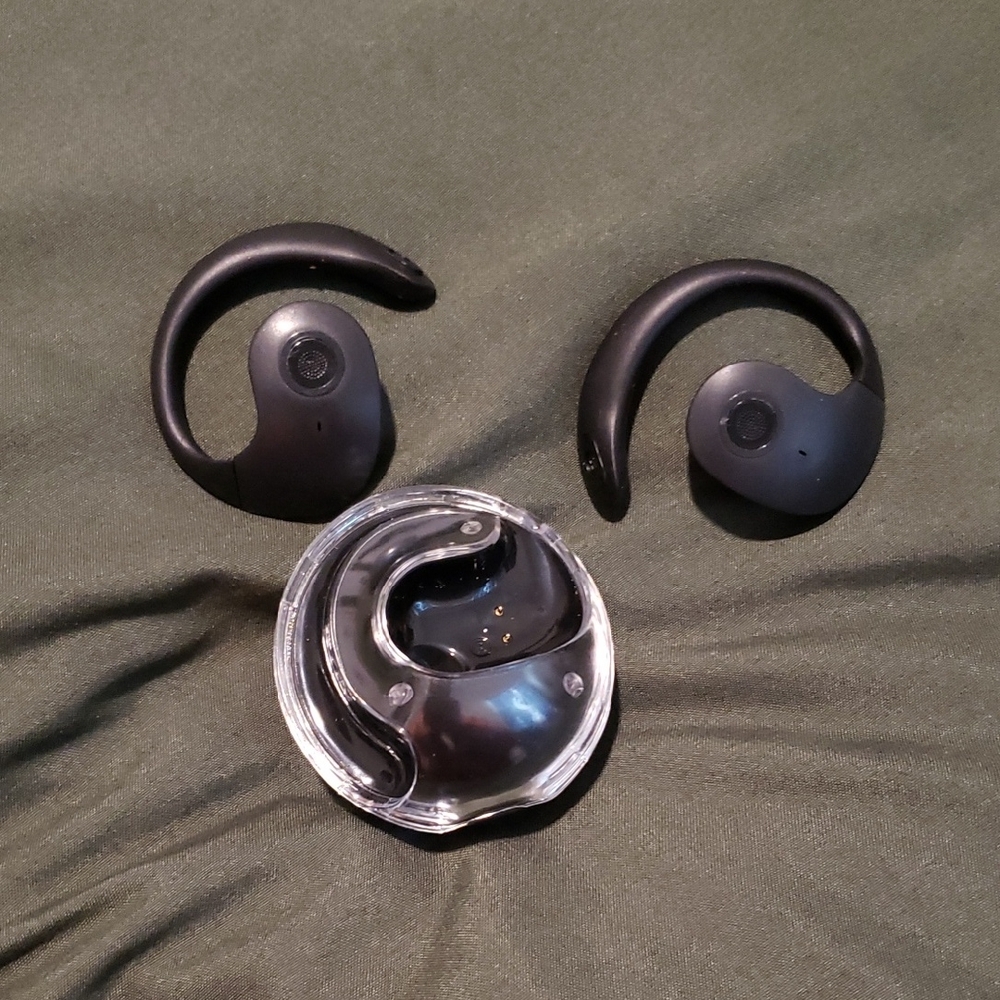 Black Wireless Earbuds with Charging Case